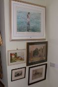 Gordon King, Swan Maiden, limited edition print with certificate of authenticity,