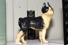 Cast iron Boston Terrier dog, 25cm.