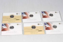Collection of six silver proof Royal Mint £20 coin packs inc Timeless First 2013 (4) and Outbreak