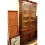 Victorian mahogany cabinet bookcase,