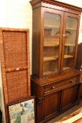 Victorian mahogany cabinet bookcase,