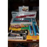 Nine boxed Diecast model vehicles including Corgi Heavy Haulage, Texaco, The Showmans Range,