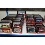 Collection of Exclusive First Editions Diecast model buses.