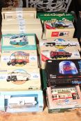 Collection of boxed Corgi Diecast and model vehicles including Blackburn Fire Brigade,