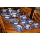 Collection of blue and white Spode Italian including planter, casserole dish, jugs, etc,