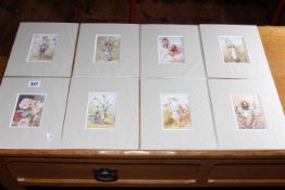 C.M. Barker set of 22 Flower Fairies prints.