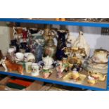Aynsley Orchard Gold, Staffordshire flat back, decorative vases, figurines, meat plates, etc.