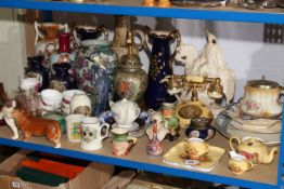 Aynsley Orchard Gold, Staffordshire flat back, decorative vases, figurines, meat plates, etc.