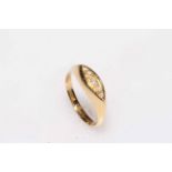 18 carat gold five stone diamond ring, Birmingham 1916, size K.