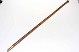 Silver topped hazel sword stick.