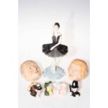 Coalport Oldie the Black Swan figure, Bairstow, Churchill and Thatcher,