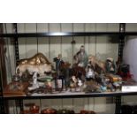 Collection of Oriental Wares, Victorian pottery, carved wood, Diecast toy cars, prints, etc.