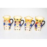 Set of four Royal Doulton limited edition Kings and Queen toby jugs.