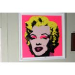 Marilyn Monroe, Morning B Edition, framed print, image 92cm by 91cm.