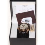 Ingersoll rolled gold Calibre gents wristwatch, boxed and with papers.