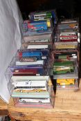 Collection of Diecast model buses including Corgi The Original Omnibus, Bus Operators Britain,