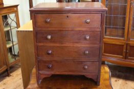 Small Victorian mahogany four drawer chest, 56cm by 48cm by 31cm.