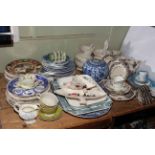 Collection of Victorian pottery, Mason's, Liberty Hera, Foley China, etc.