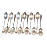 Set of twelve Elkingtons & Co silver coffee spoons, Birmingham 1912.