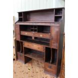 Large oak Arts & Crafts stationery cabinet having five drawers,