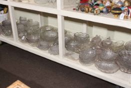 Collection of glass including bowls and servers.