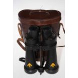 WWII Barr & Stroud naval binoculars, serial no. 74847, stamped A.R. N:1900A, with case.