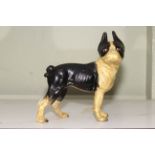 Cast iron Boston Terrier Dog, 25cm.