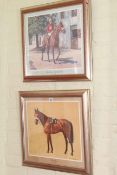 Neil Cawthorne, Red Rum, pair framed prints.