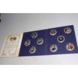 The Platinum Wedding Anniversary Photographic Collection nine coin set,