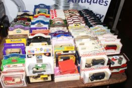 Collection of Diecast model vans including Days Gone, Vanguards, etc.