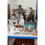 Capo di Monte, Nao figurine, Lilliput Lane, onyx lighter, etc.