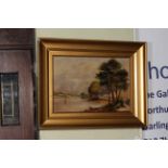 J.F. Slater? Windermere, oil on canvas, initialled J.F and dated 08 lower left, 22cm by 31.