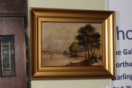 J.F. Slater? Windermere, oil on canvas, initialled J.F and dated 08 lower left, 22cm by 31.