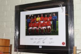 Signed limited edition framed print of England 1966 World Cup Winners.