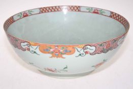 Large Chinese Famille Rose decorated bowl, 40cm diameter.
