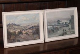 Wm Bustard, Australian Views, pair of oils on board, signed and dated 26 & 1927, 29.