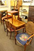 Victorian mahogany fold top tea table, corner table,