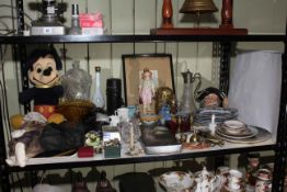 Royal Doulton character jug, Wedgwood Blue Jasperware, Mickey Mouse teddy, metalwares, etc.