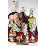 Royal Doulton, Royal Dux, Crown Charleston and other figures,