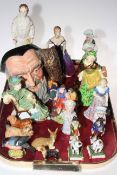 Royal Doulton, Royal Dux, Crown Charleston and other figures,