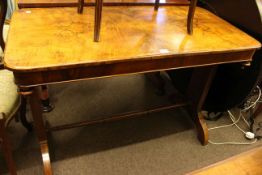 Victorian mahogany two drawer side table and Victorian walnut rectangular side table (2).