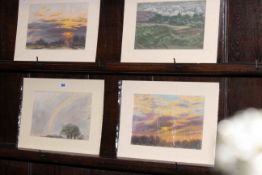 George Anderson Short, set of four mounted landscape watercolours.