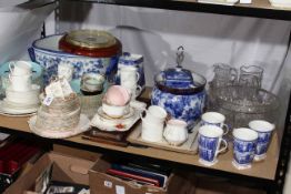 Wedgwood Harlequin, Ringtons, blue and white wares,Royal Albert and Susie Cooper part tea sets,