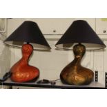 Pair of decorative table lamps.
