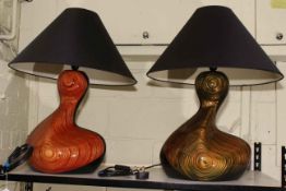 Pair of decorative table lamps.