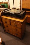 Victorian mahogany chest of two short above two long drawers and vintage tool chest (2).
