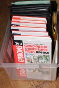 Commonwealth stockcards (44), Stanley Gibbons catalogues inc 2010, 2011 and 2012,