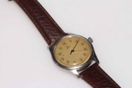 Omega Gentleman's wristwatch with leather strap.