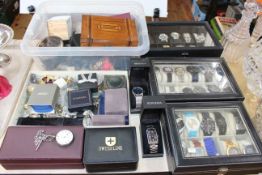 Large collection of wristwatches and gents silver pocket watch.