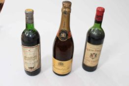 1943 Freminet champagne, 1964 Saint Emilion and 1971 Plantier (3).